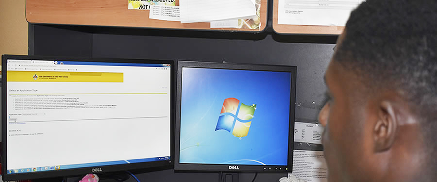 Track your application - UWI Cavehill screenshot image